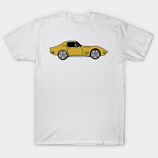 War Bonnet Yellow / Sunflower Yellow C3 Corvette T-Shirt by ally1021